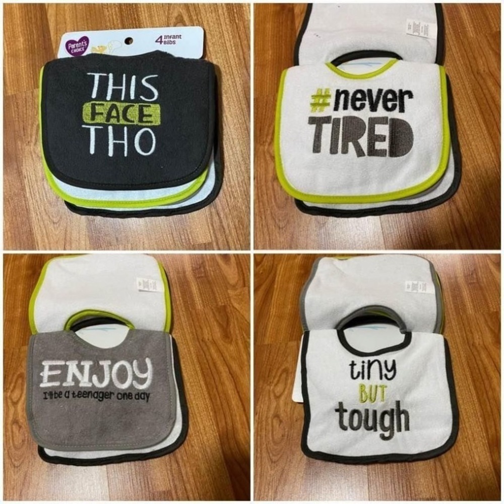 New 4 pack baby bibs memes